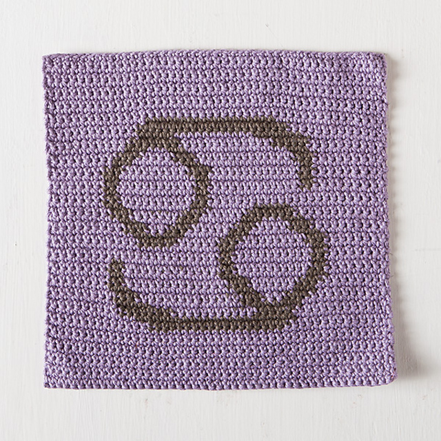 Zodiac Crochet Dishcloth- Cancer