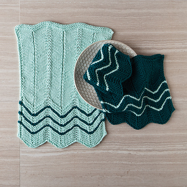 Chevron Dishtowel & Dishcloth