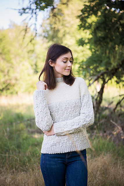 Plait Raglan Pullover