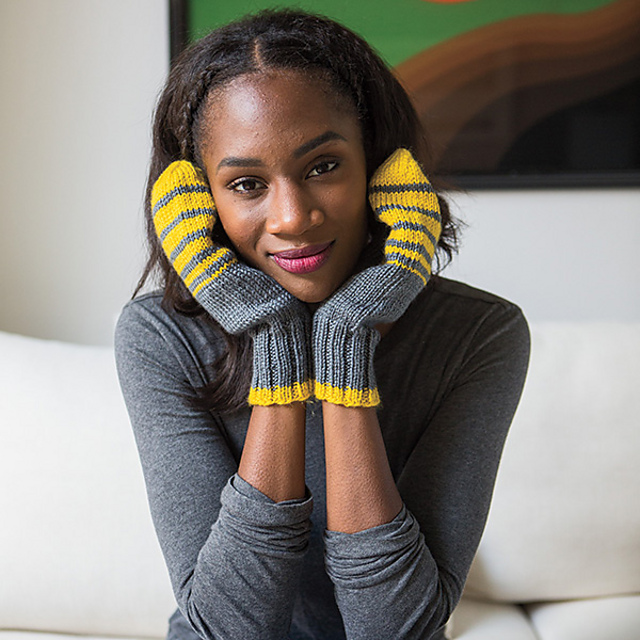 Ombre Stripe Mittens