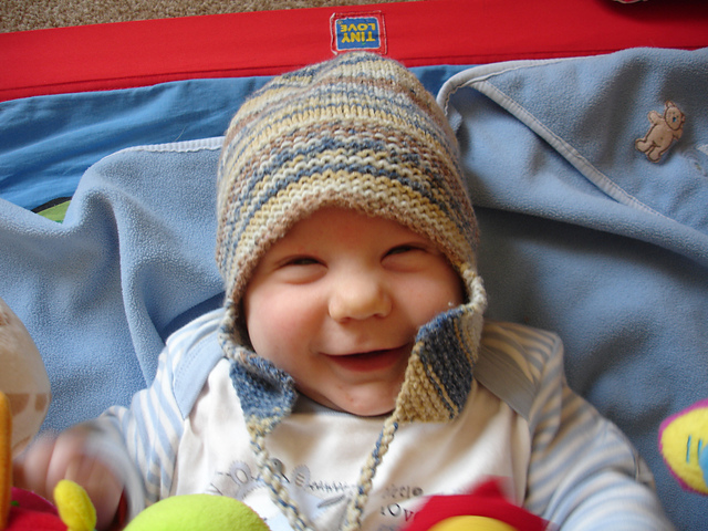 Hat with Earflaps and Optional Pompom