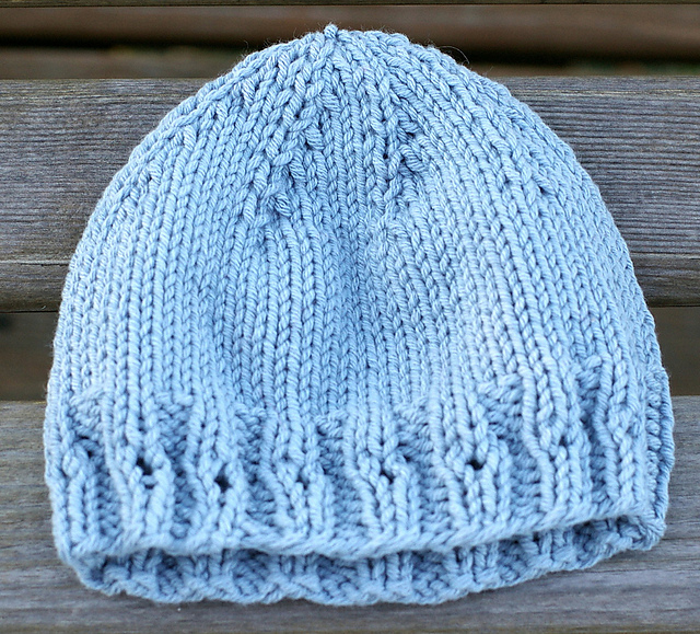 Simple Preemie Hat (with eyelets)