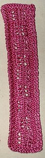 Traveling Ribbed Eyelet Bookmark