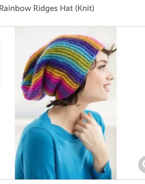 Rainbow Ridges Hat (knit)
