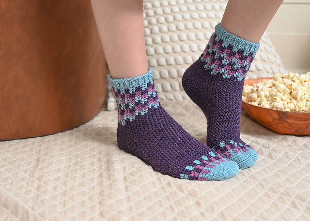 Berry Blocks Socks