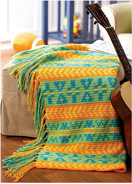 Kid's Warm Winter Fair Isle Afghan