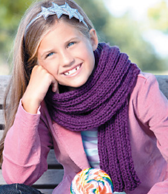 Ribbed Scarf (Knook or Knit)