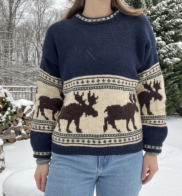 moose'sのニット Moose Intarsia Knit Sweater | Zubels Hand-Knit Sweaters – Petit