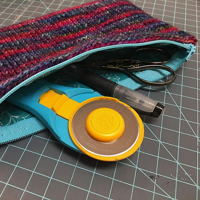 Lined Zippered Pencil Pouch