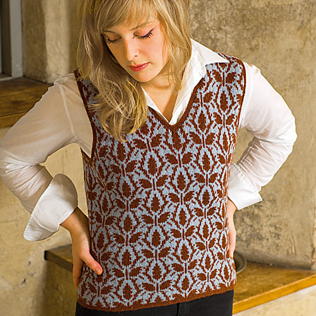 Sånga Bladmönster Vest