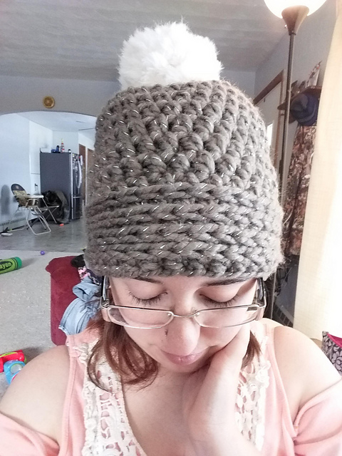 Double Faux Double Pom Adult Hat