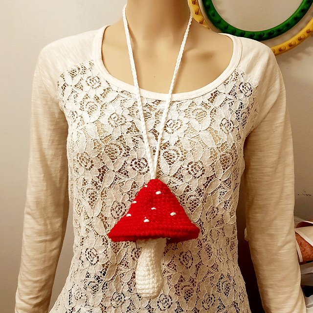 Little Toadstool Chapstick Necklace