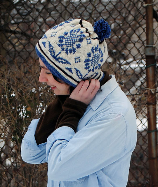 Blue Sunflowers Slouchy Hat