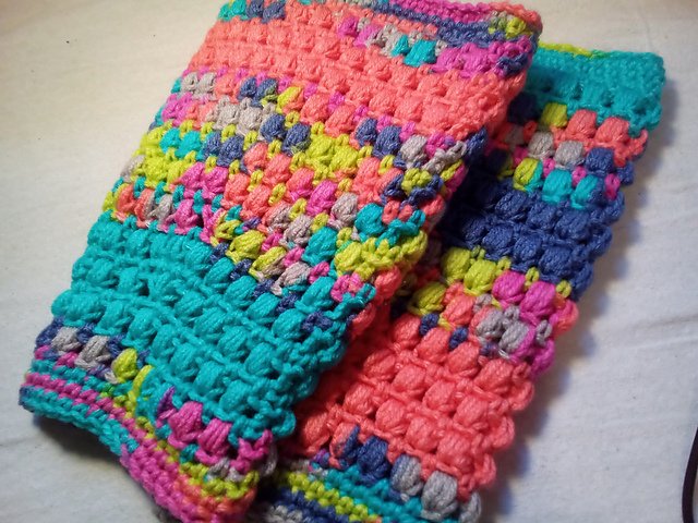 Rainbow pop leg warmers