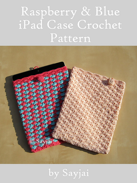 Raspberry & Blue iPad Case