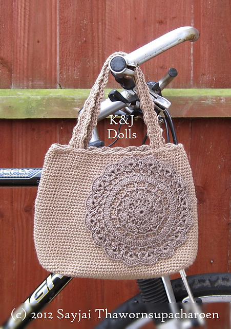 Brown Doily Hand Bag