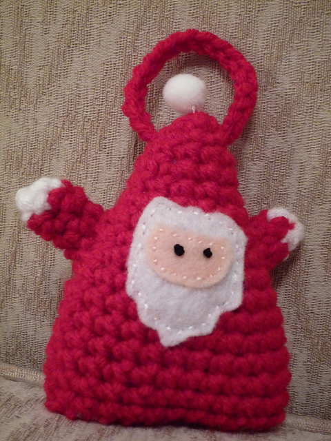 Santa ornament/package topper