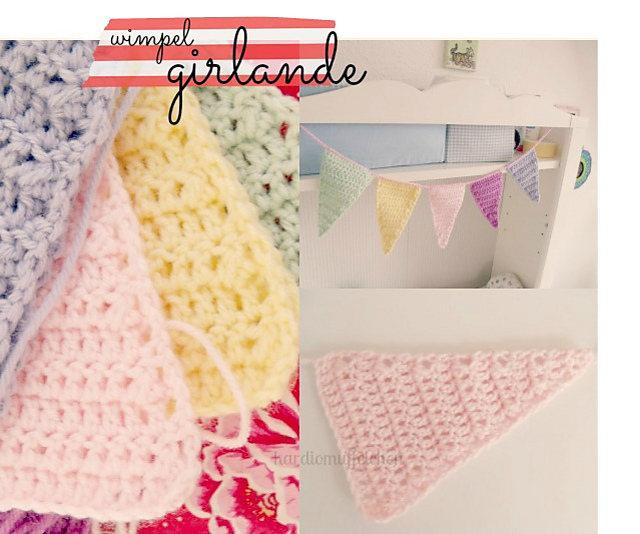A crocheted garland