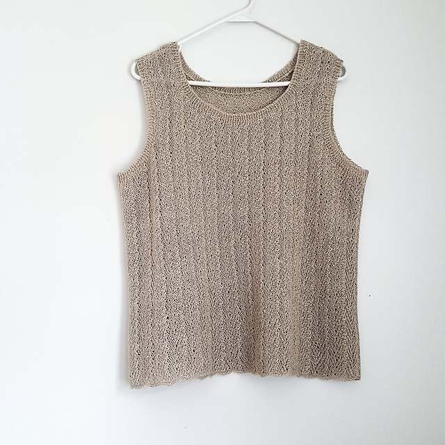 Herringbone Summer Tank Top pattern by Karen Vølund Fechter - Ravelry