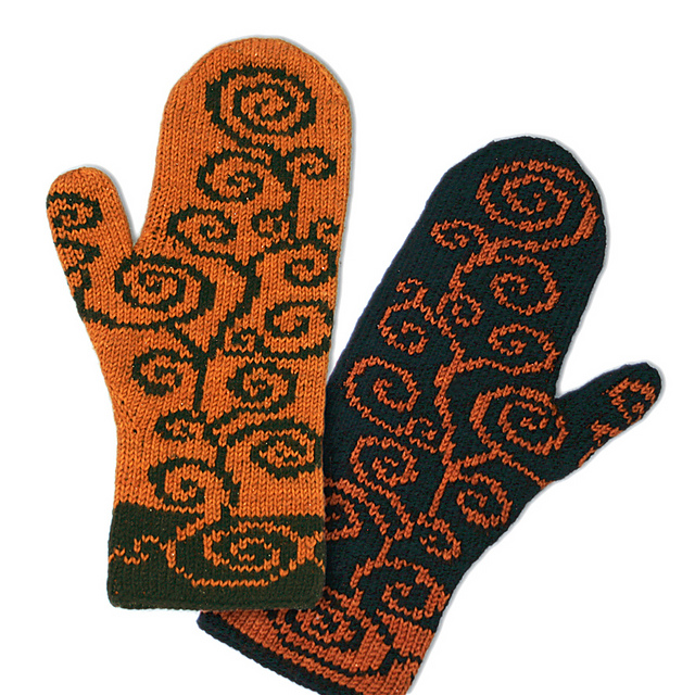 Bile Double knitting mittens / Fäustlinge
