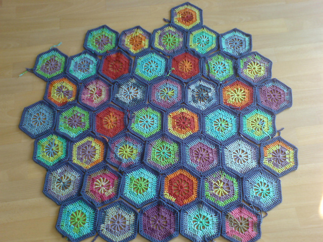 Grandmother's Flower Garden Afghan