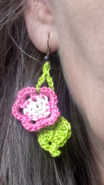 Leaf and Flower Earrings