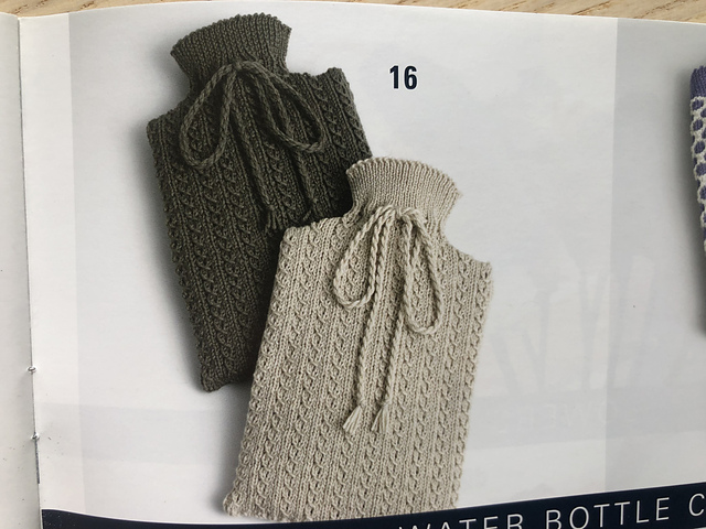 Mock cable hot water bottle covers