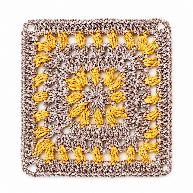 Puff Stitch Granny Square