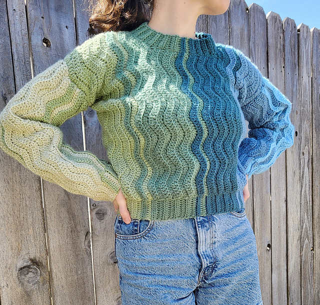 Ravelry: Wavy Tones Sweater pattern by SnF Patterns