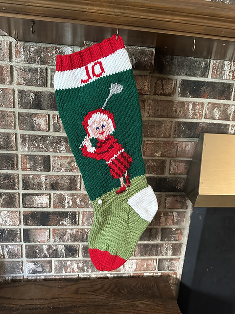 Mrs Claus Golf stocking