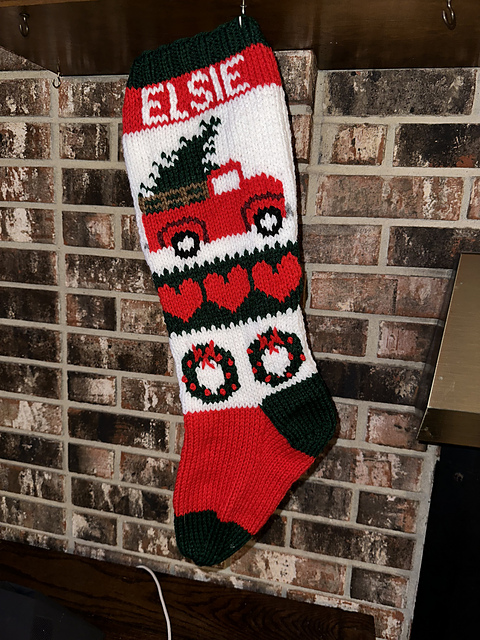Christmas Truck Stocking