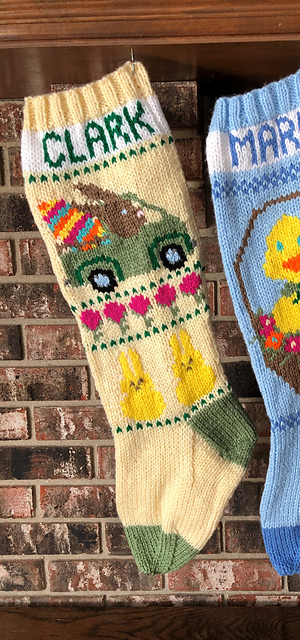 Easter Bunny Truck Stocking