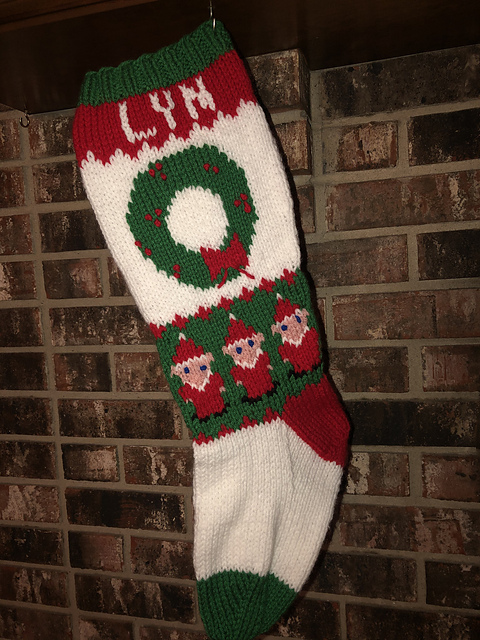Christmas Wreath Stocking