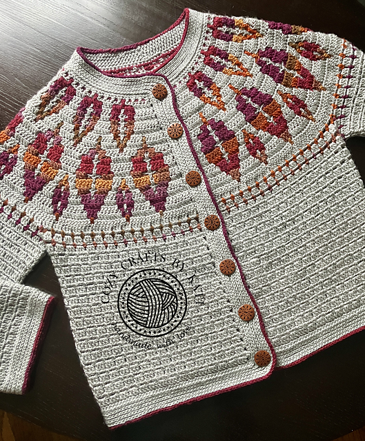 "Endless Fall" Overlay Mosaic Cardigan