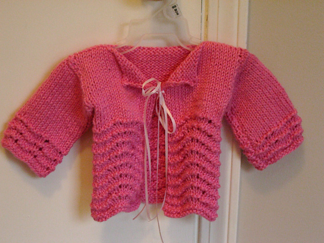 Victoria Jane feather and fan baby cardi