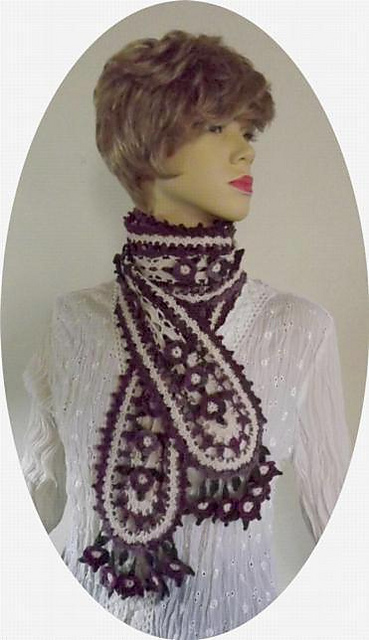 Summer Blossoms Scarf and Fingerless mitts