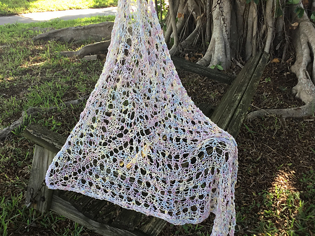 Fun with slubbs Shawl