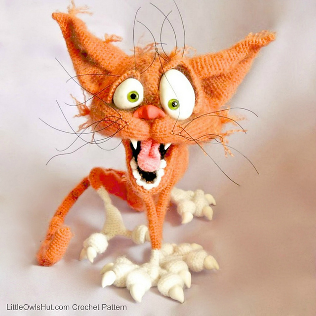 Ravelry: 094 Orange Cat Arestarh with wire frame Amigurumi pattern