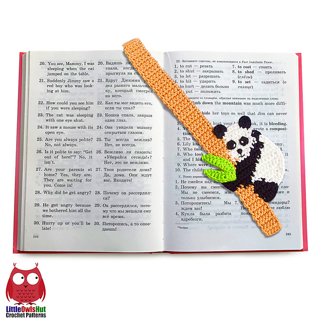 136 Panda Bookmark or decor
