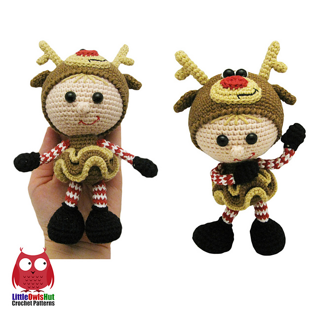 133 Girl Doll in a Reindeer outfit