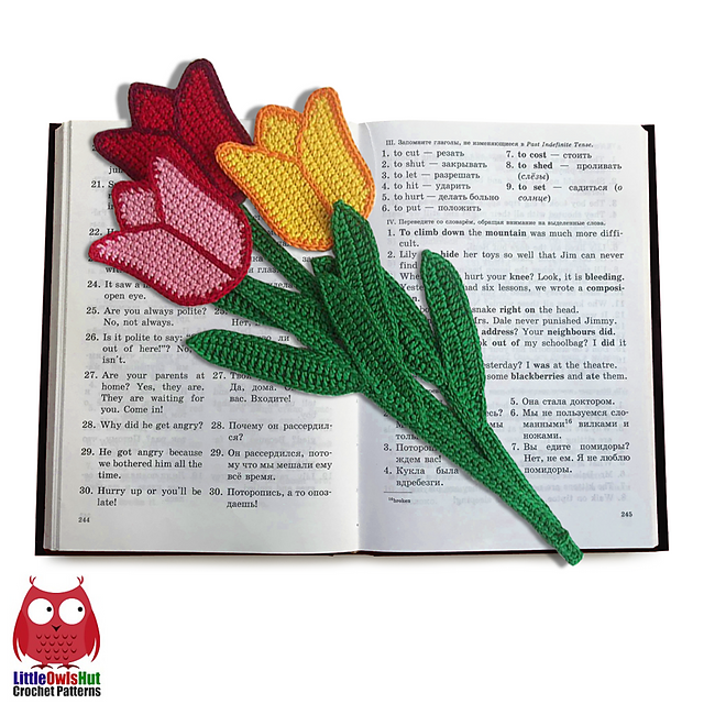 044 Tulip bookmark or decor
