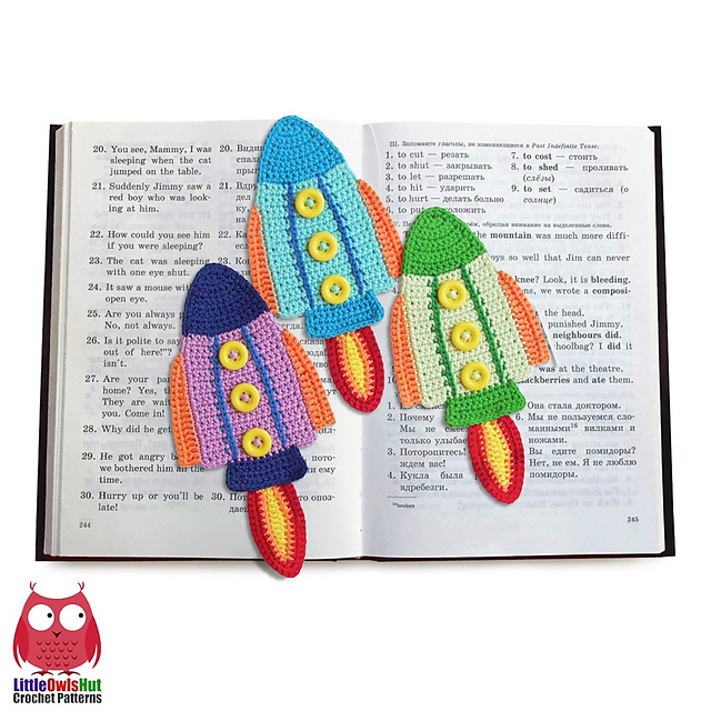 074 Rocket bookmark or decor