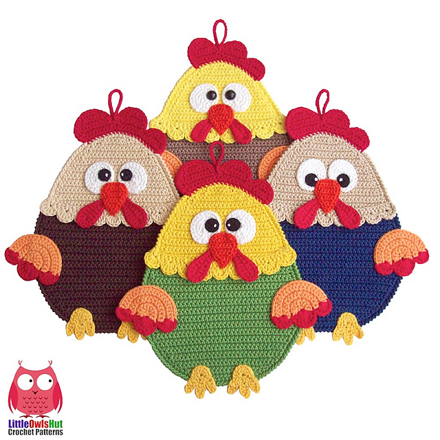 128 Rooster Decor Potholder