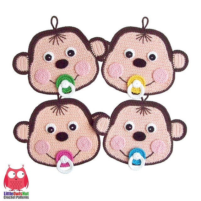 079 Baby monkey potholder