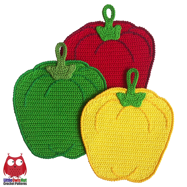 070 Sweet peppers potholder