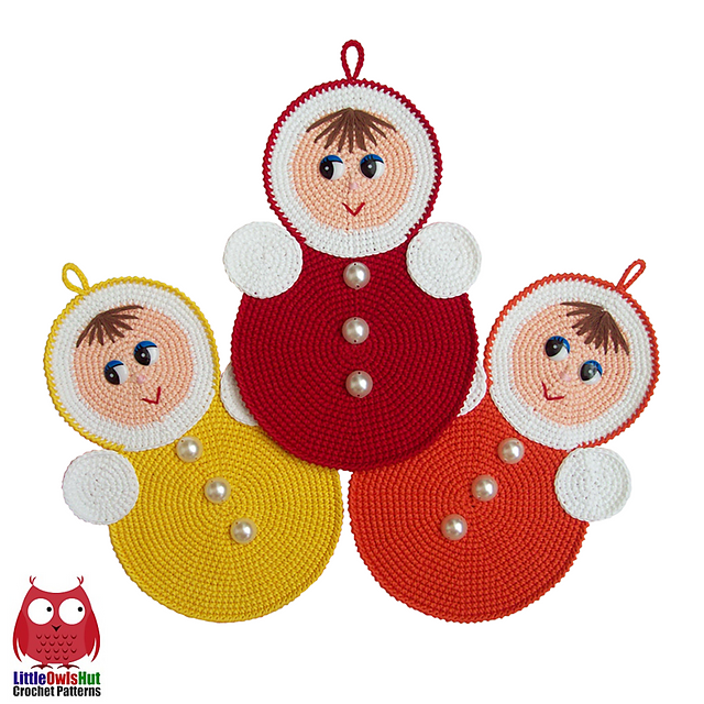 050 Tilting dolls decor or potholder