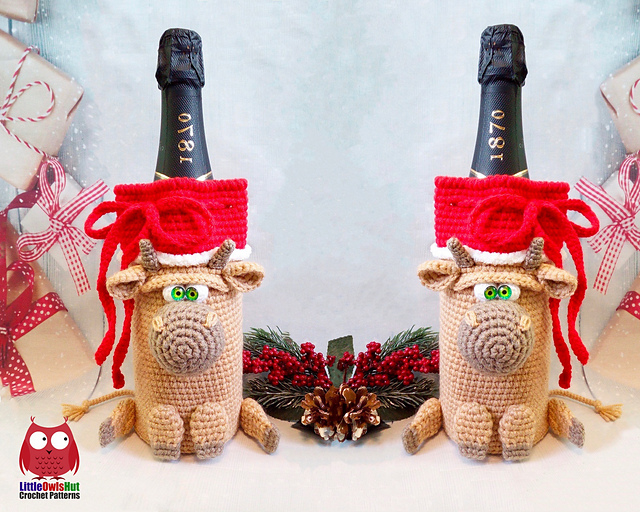 257 Bull - wine or champagne bottle sleeve