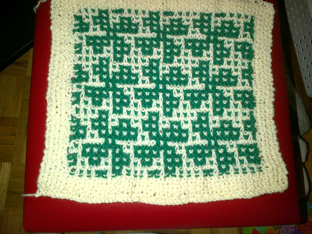Shamrock Mosaic for the St. Patrick's Day Afghan