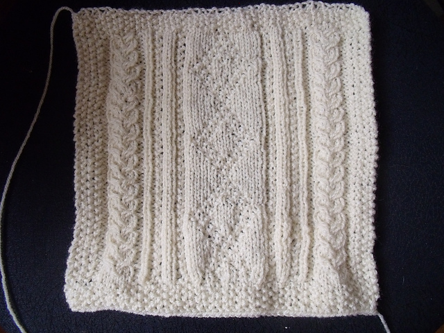 Dawn Bouch's block for the St Patrick's Day Afghan