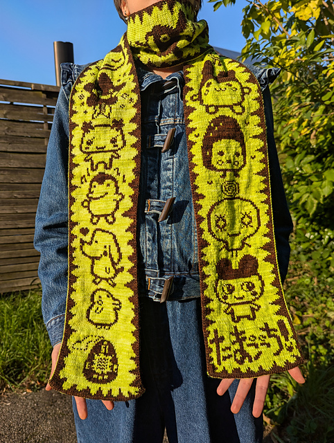 Ravelry: Japanese Virtual Pet Scarf pattern by Katharina Kuntz